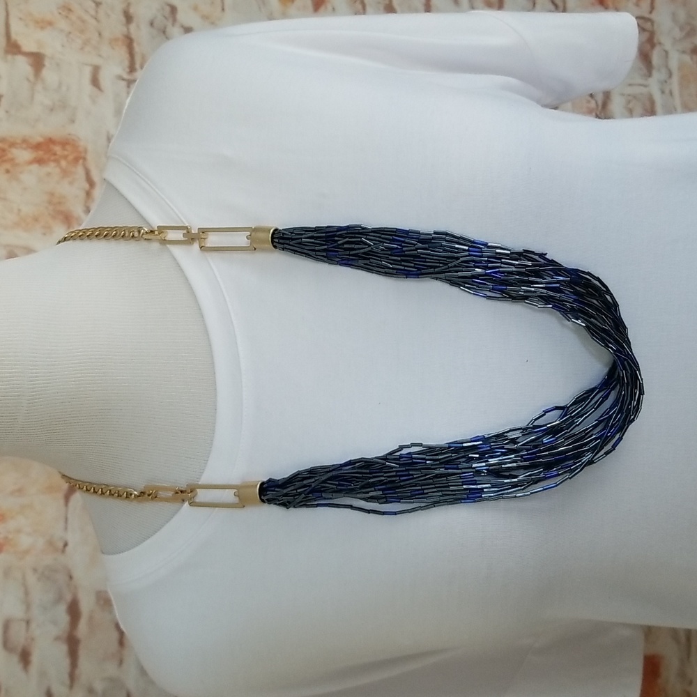 New Kenneth Cole Beaded Statement Necklace